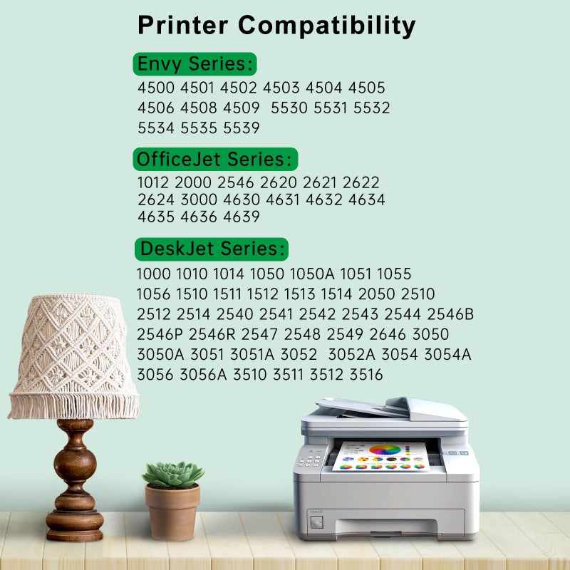 SAILNER 61XL Ink Cartridge Replacement for HP Ink 61 Black and Color Combo Pack 61XL for Envy 4500 4501 4502 5530 Officejet 4630 4635 Deskjet 1000 1010 2540 Series Printer 61 Ink, 2-Pack - Image 2